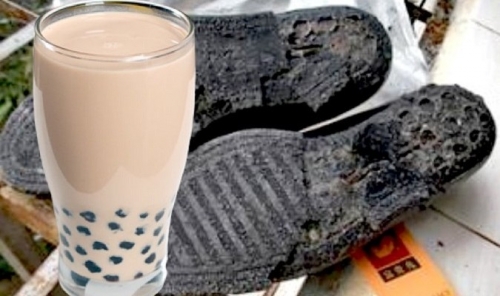 Rúng động trà sữa trân châu Trung Quốc làm từ đế giày da và săm lốp
